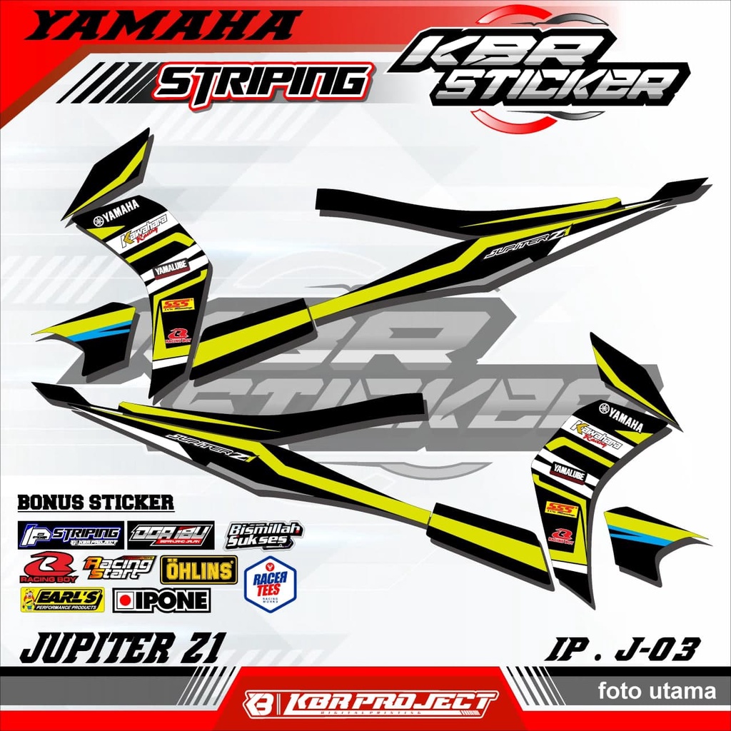 JUPITER Z1 (cod) stiker motor - striping jupiter z1 - motor yamaha - motor – Racing.03
