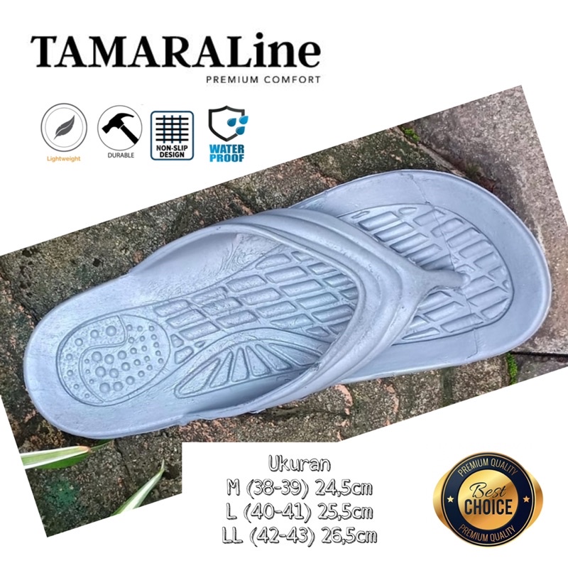 Sandal Jepit Karet Pria Wanita Unisex Dewasa / Remaja - TAMARALINE 56 / Bahan Premium Lentur Empuk Ringan Kuat Anti Slip Anti Air / Model Sandal Casual Santai Rumah Hotel Outdoor Kamar Mandi Murah Original