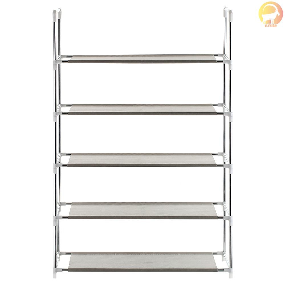 F H 6 Tier Shoe Rack Shoe Tower Shelf Storage Organizer Cabinet Stackable Shelves Holds 18 Pairs Of Shoes Grey Shopee Indonesia