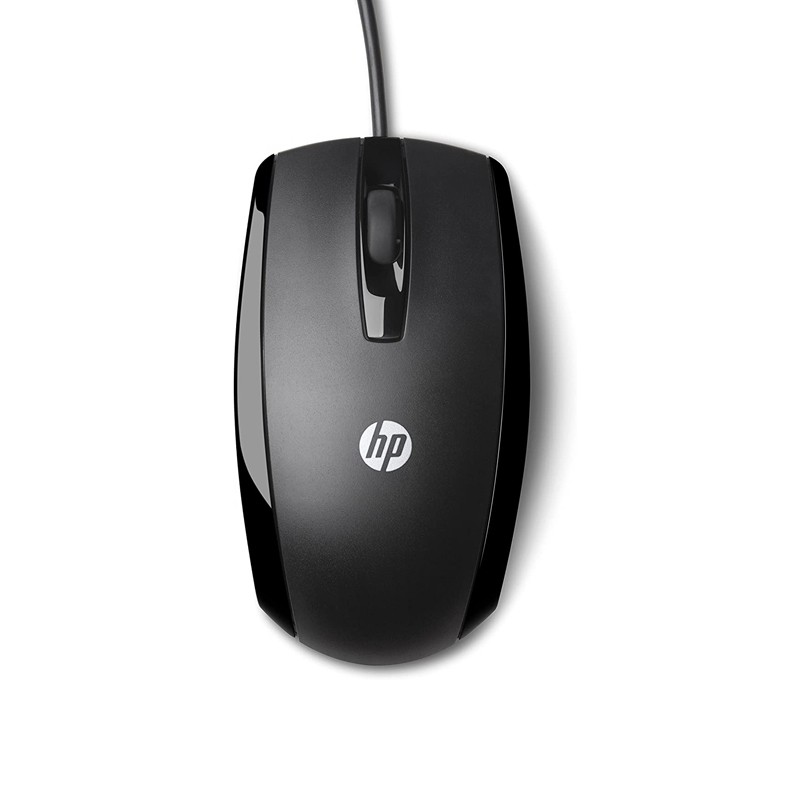 HP X500 mouse kabel gaming laptop pc optical wired origina usb optical Warna Hitam