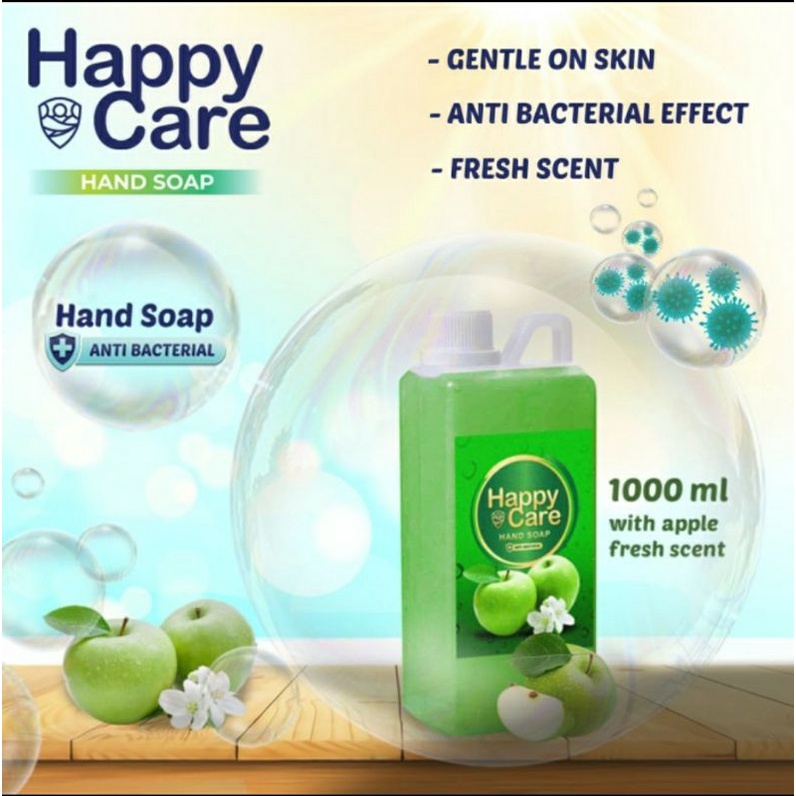 Anti Bacterial Hand soap 1 liter hand wash happy care 1000ml