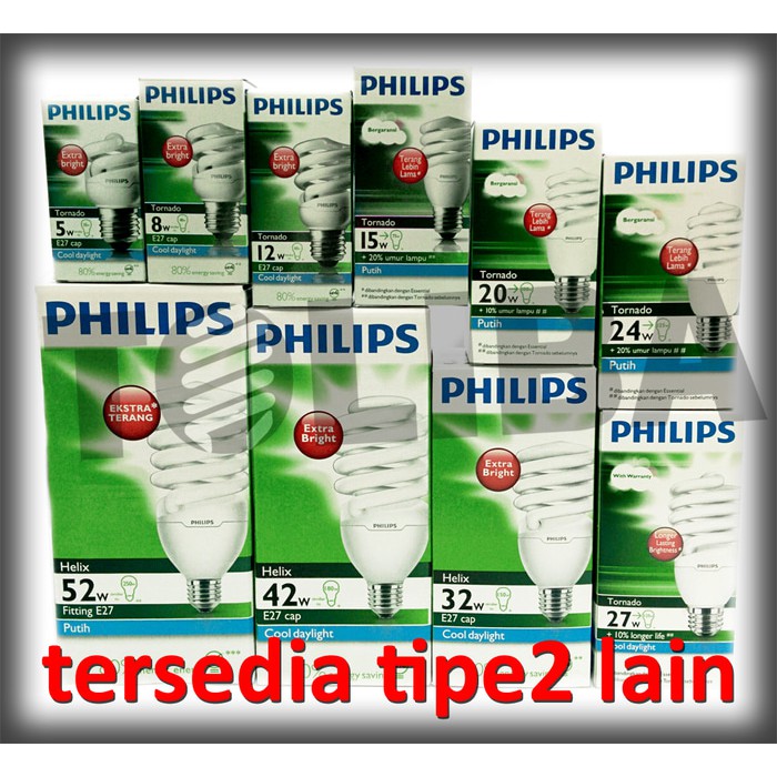 lampu philips tornado 24w 24watt lampu 24 watt 24 w lampu spiral hemat energi lampu sni