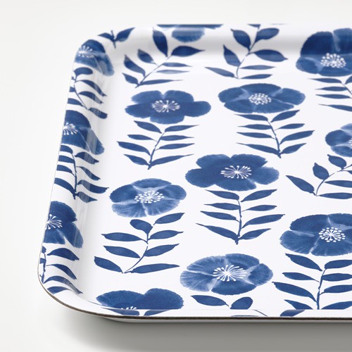 ROSENHATTA Baki 33x33 cm pola bunga biru