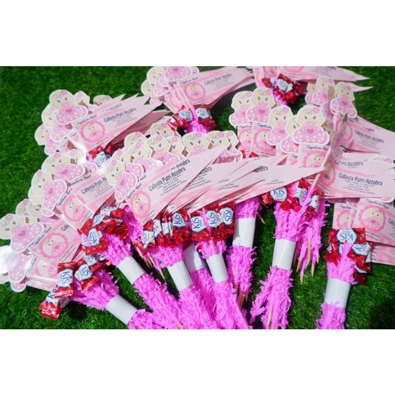 Bendera Aqiqah+  Karakter+ permen