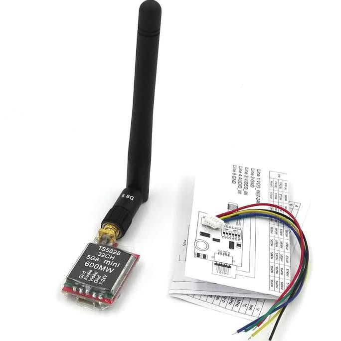 TERJAMIN AMAN Boscam FPV 5.8Ghz 600mW TS5828 AV Video Transmitter 5km VTx 600 mw