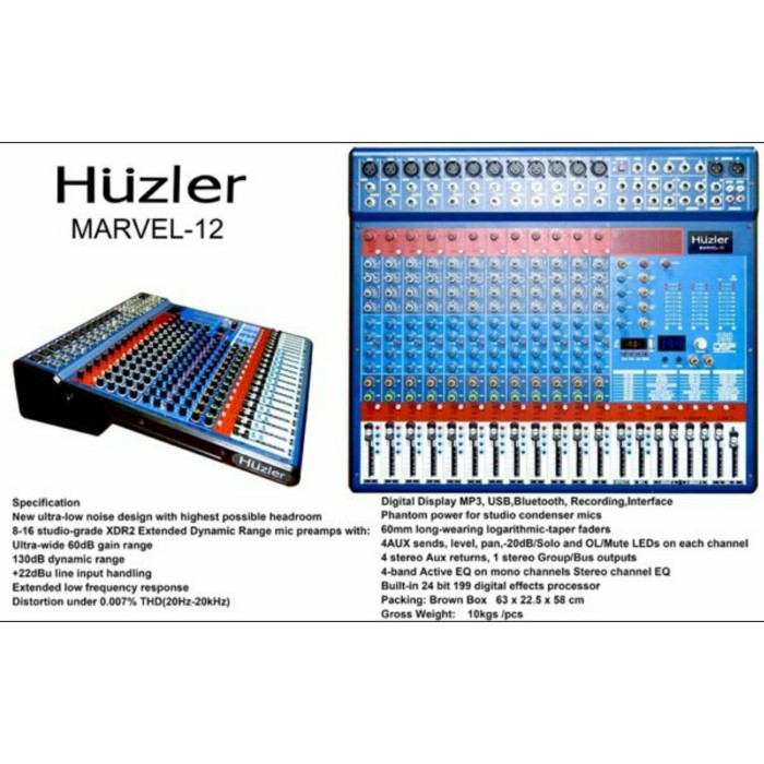 Mixer HUZLER MARVEL 12 Profesional Mixer ORIGINAL