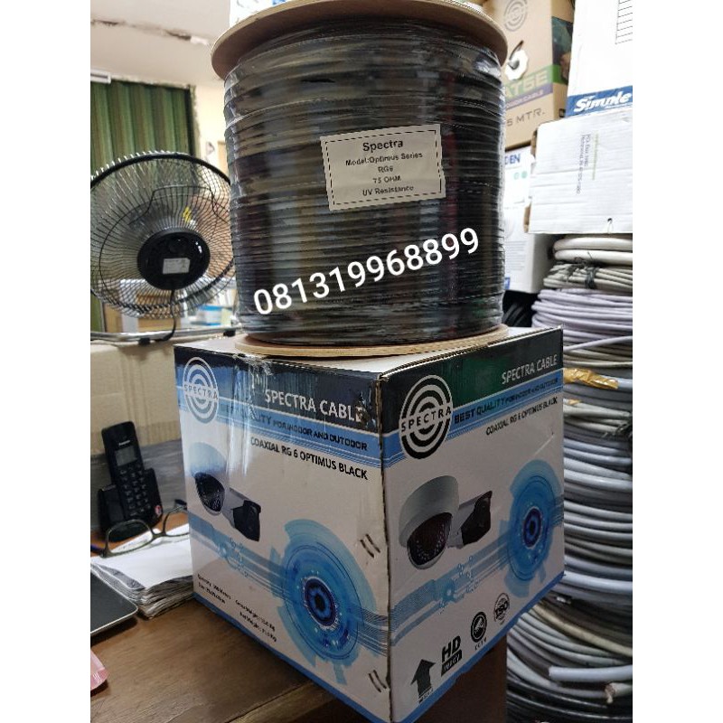 KABEL COAXIAL RG 6 TUNGGAL SPECTRA OPTIMUS