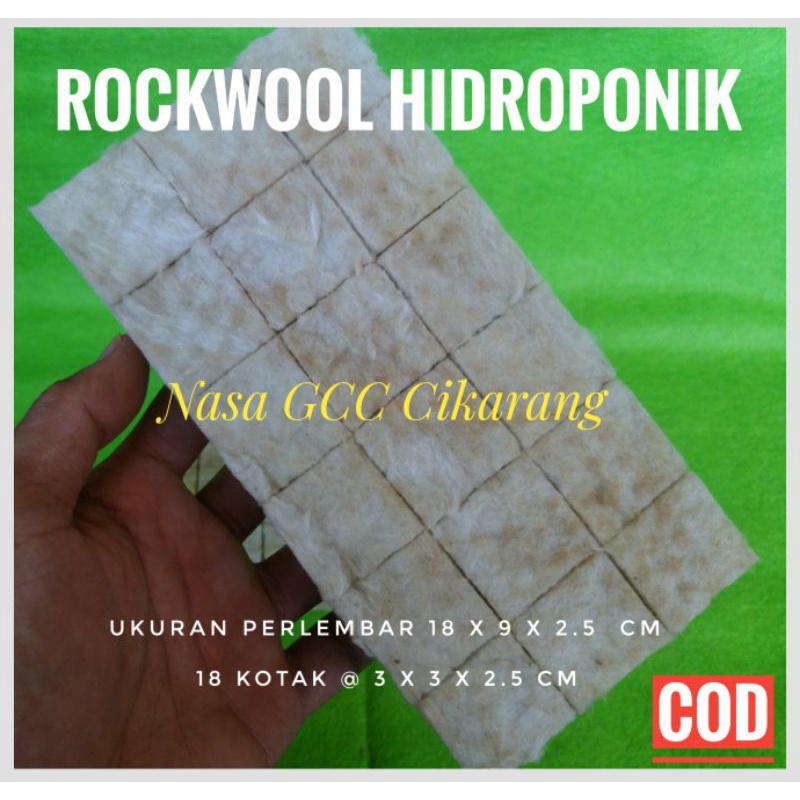 ROCKWOOL HIDROPONIK SIAP PAKAI 18 KOTAK 3 x 3 x 2.5 CM