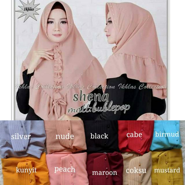 Jilbab Instan Shena Gotic Pita / Hijab Instan Shena Gotic Pita / Pasmina Instan Gotic