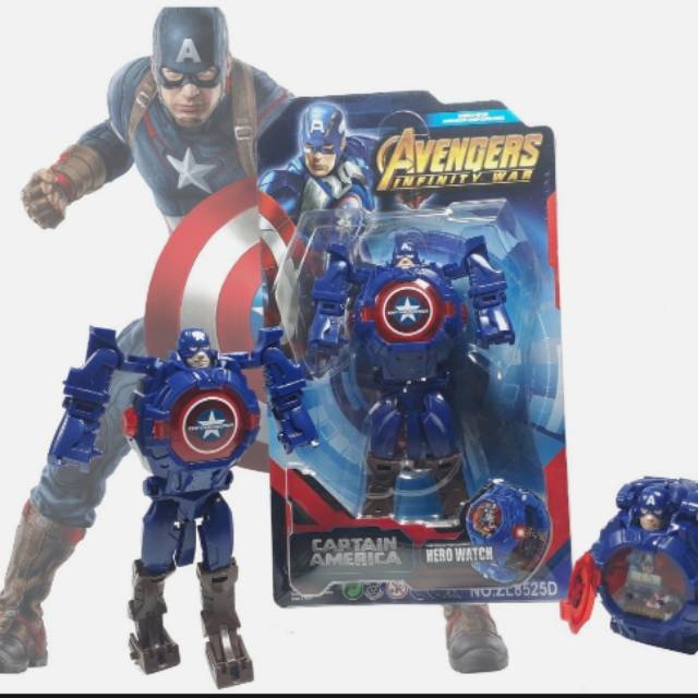 SAYANG ANAK Jam Tangan Digital Robot Avenger Model Captain America