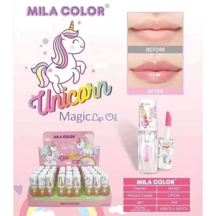 MILA COLOR Magic Lip Oil UNICORN
