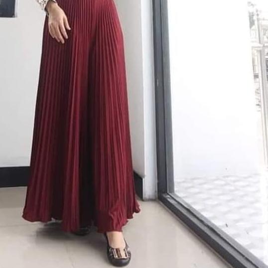 ♫ Celana Kulot Plisket Premium Wanita Murah Kulot Plisket Celana Plisket Wanita Celana Plisket Premi