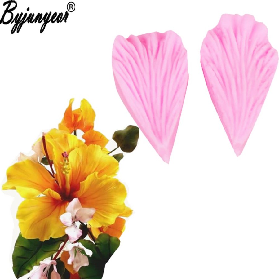 Deep Texture Silicone Mold - Hibiscus Flower Petal (2pcs)