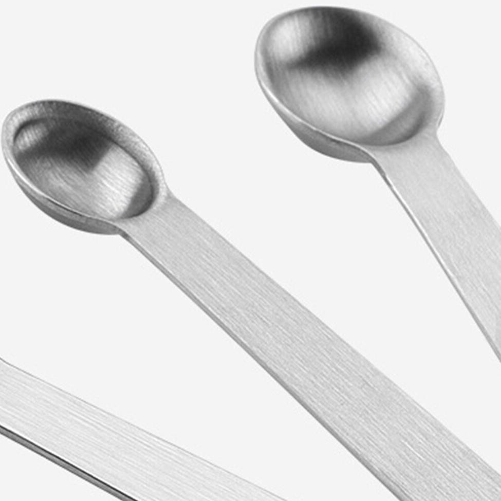 Sendok Takar Teh Cup Stainless Steel Measuring Spoon 5 PCS - S301 - Silver - PRO