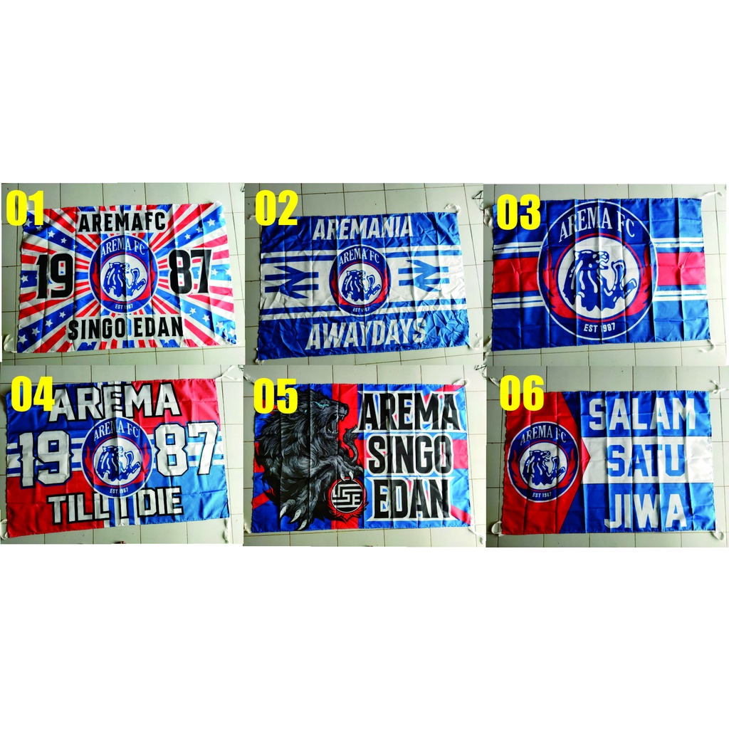 BENDERA AREMA FC TERBARU DAN TERLARIS ONGISNADE UNISEX SUPORTER AREMA FC