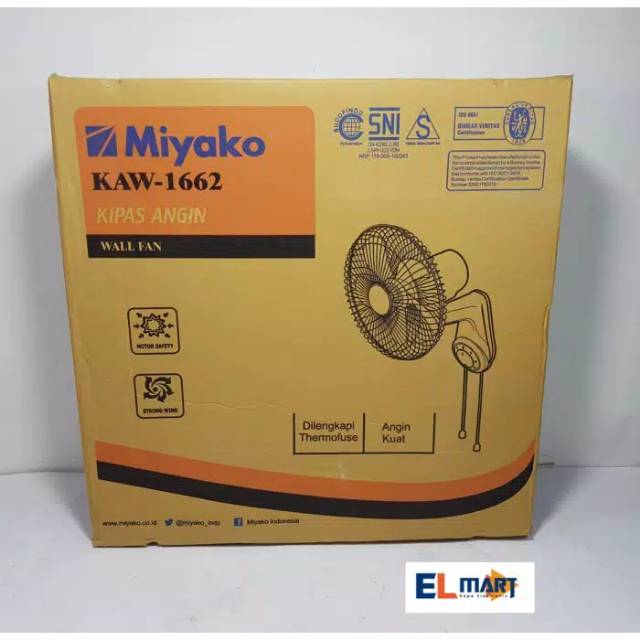 kipas angin miyako dinding 16 inch