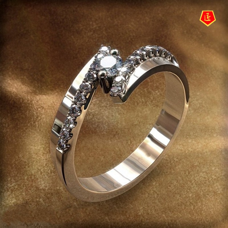 [Ready Stock]S925 Silver Fashion Creative Rose Gold Ring