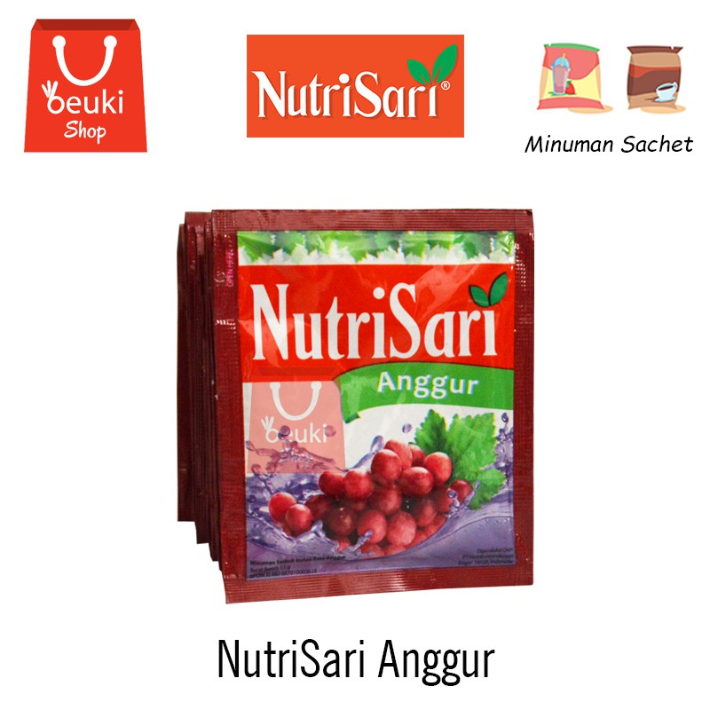 

Nutri Sari Minuman Sachet Rasa Anggur - 10pcs x 14gr