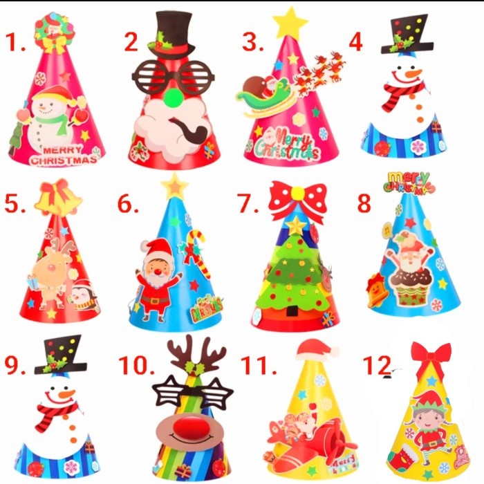 Topi Natal DIY Topi Pesta Party Prop Foto Kado Natal Christmas Kostum Hiasan Natal Harga Grosir Termurah