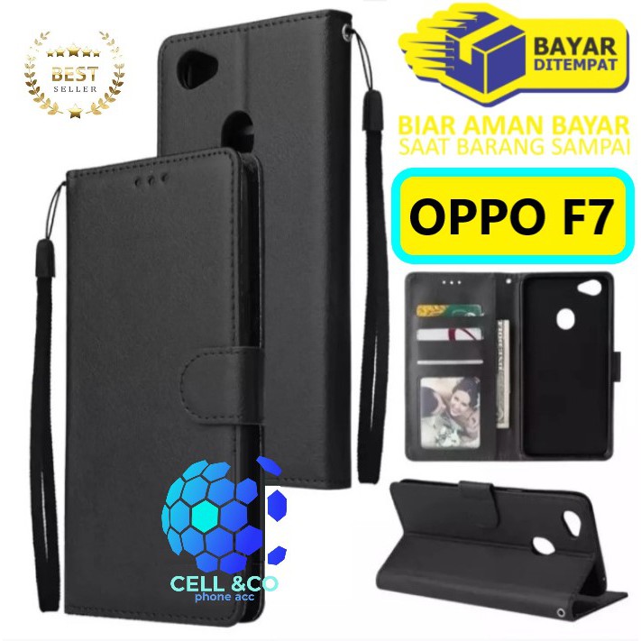 Flip cover OPPO F7 Flip case buka tutup kesing hp casing flip case leather wallet OPPO F7