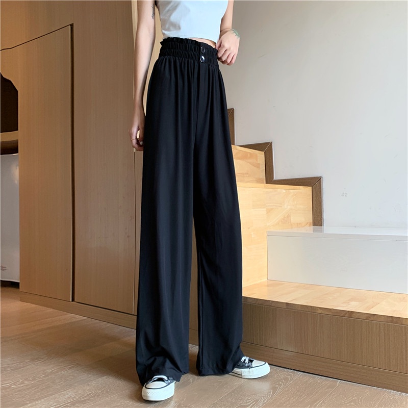 AMIEE - Korean Celana Wanita Terbaru Hightwaist Pants Celana Polos Wanita