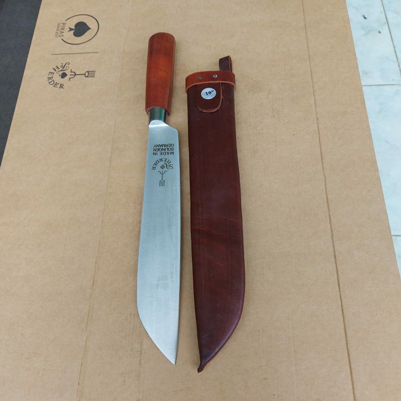 Pisau Garpu 10 Inchi + Sarung. Asli, import & Bergaransi. Sembelih Super Tajam