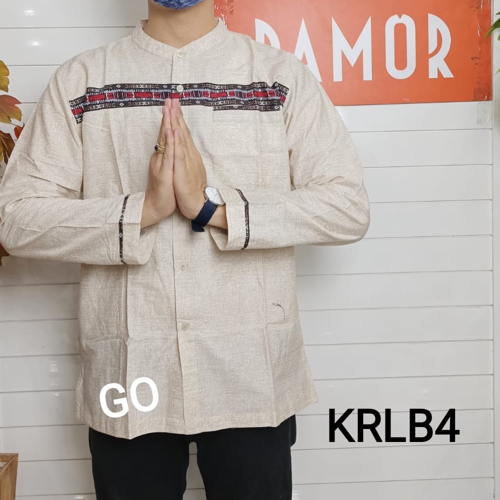 gof KRLB DAMOR (CRESSIDA) KOKO REGULER Baju Muslim Koko Cowok Pakaian Pria Muslim Lengan Panjang