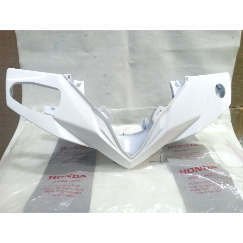 Batok depan atas front handle beat injeksi fi led 2020 putih metalic metalik original