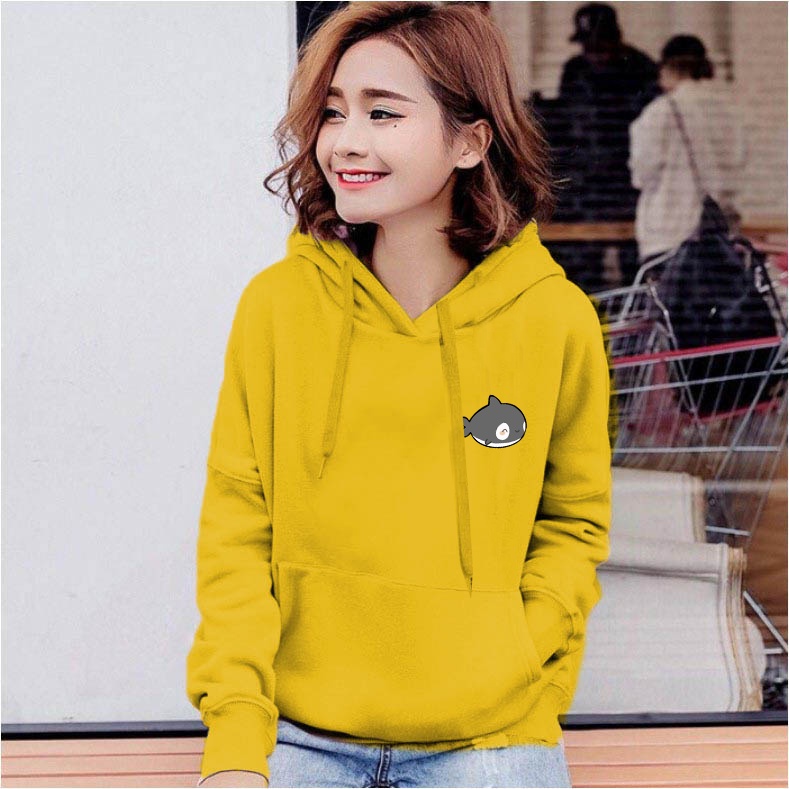 Lilipop.id Sweater Hoodie Wanita Shark Hiu Outwear