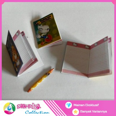 

Pernik Aksesoris Sekolah Barbie - Miniatur Buku Tulis