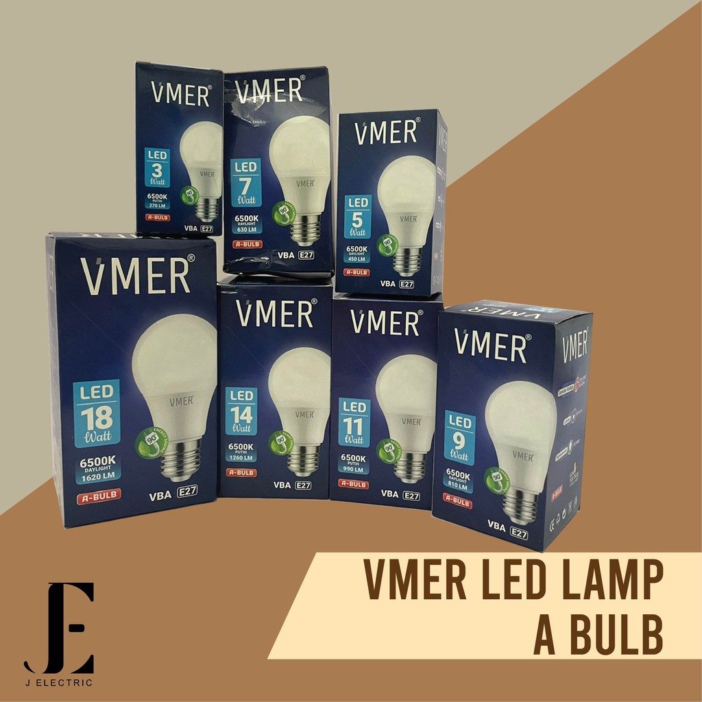 Lampu LED VMER - A Bulb | 3 Watt - 18 Watt