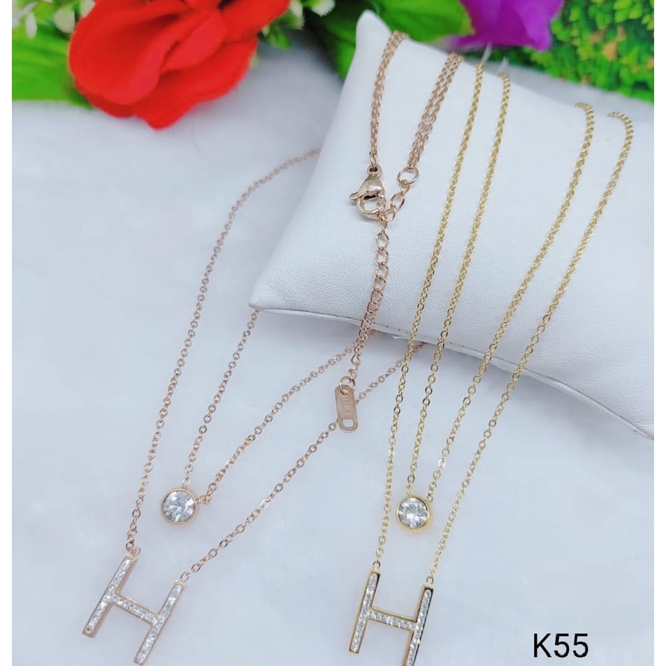 Kalung titanium perhiasan fashion K51-56