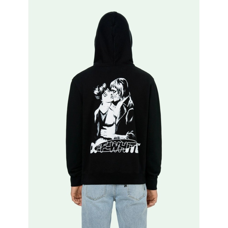 O W FW20 Kiss 21 Slim Hoodie Black 100% Authentic