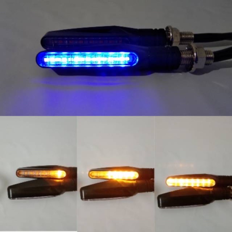 Lampu LED sein running sen 2 warna senja sein model moge waterproof universal sport