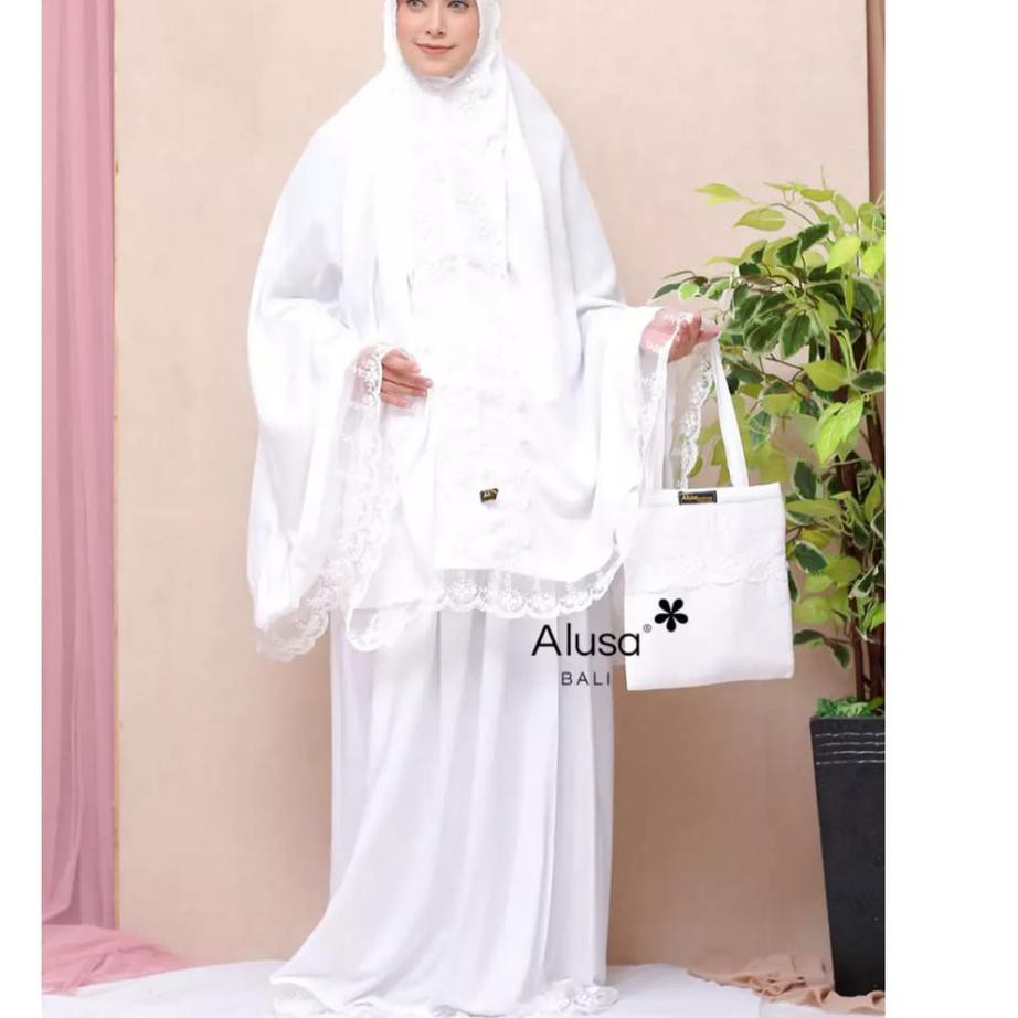 ☺ Mukena Ameera Andin Amanda manopo Mukena Alusa Bali Renda Jumbo Dewasa Rayon MukenaTerbaru Tren 20