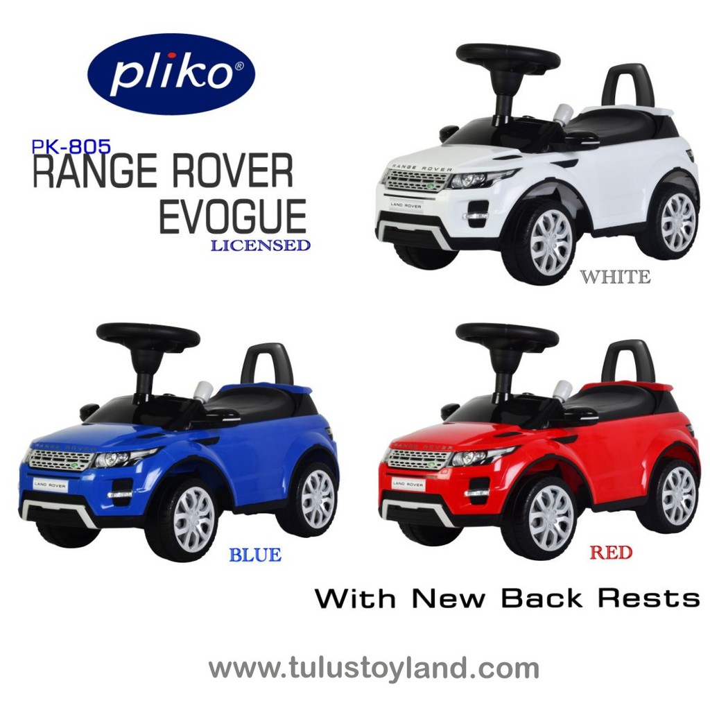 Mobil Pliko Ride On 805 Range Rover Evoque tanpa Aki