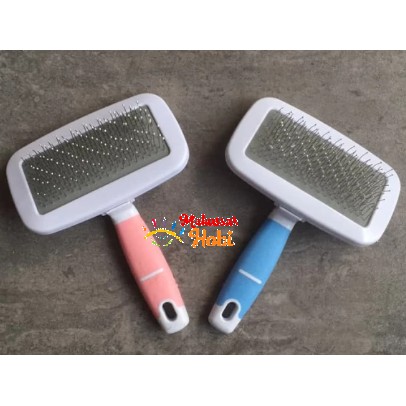 Sisir Kawat Kucing Anjing Grooming Hewan Pet Hair Slicker Brush Comb