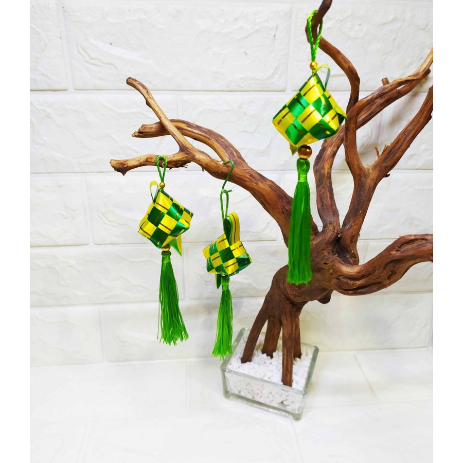 (3pcs) Gantungan Ketupat MINI - Gantungan Hiasan Lebaran Idul Fitri