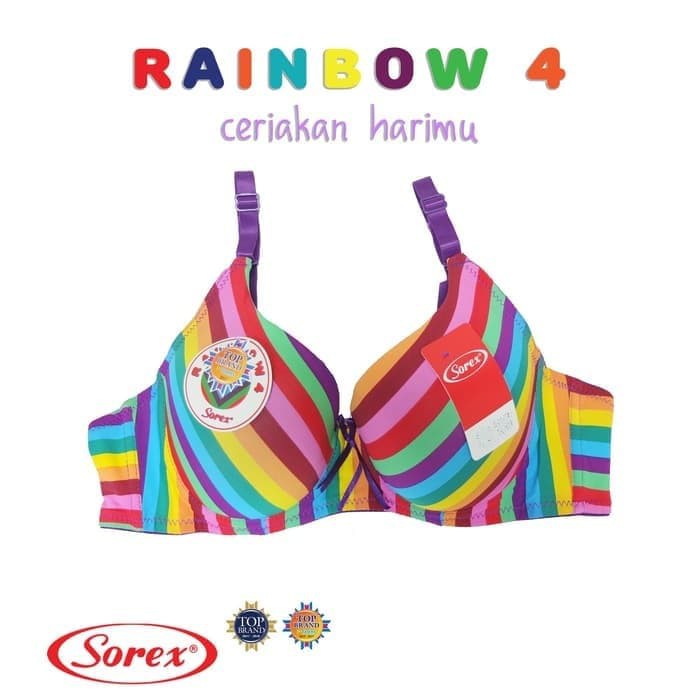 Bra Tanpa Kawat Rainbow 4 Size 34-40 Sorex 11152 Ceriakan Harimu - Biru