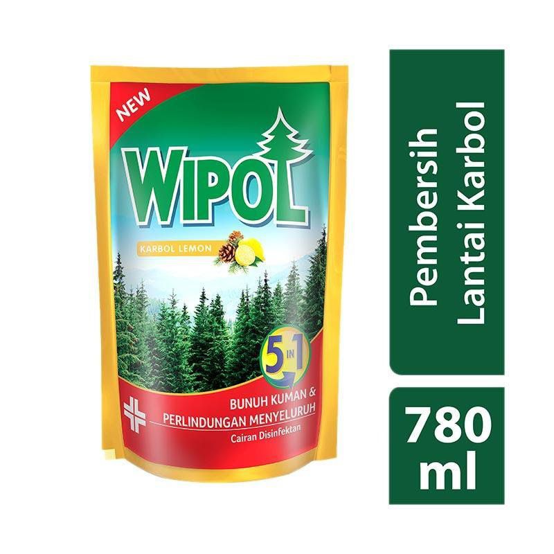 WIPOL Karbol Lemon Cairan Pembersih Lantai [780 mL/ Refill]