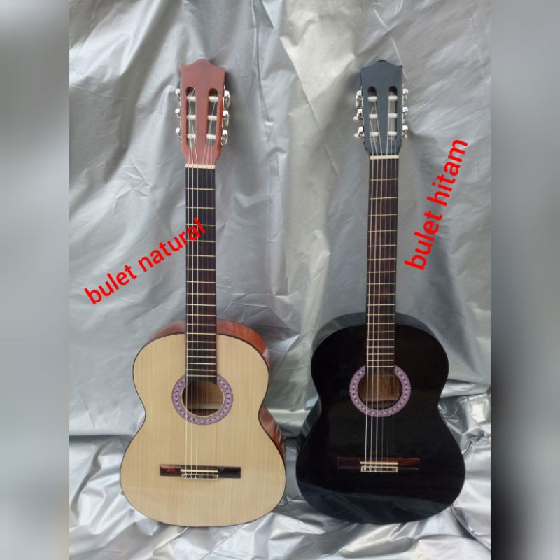 gitar akustik klasik yamaha senar nilon tanam besi murah ukuran 4/4 custom