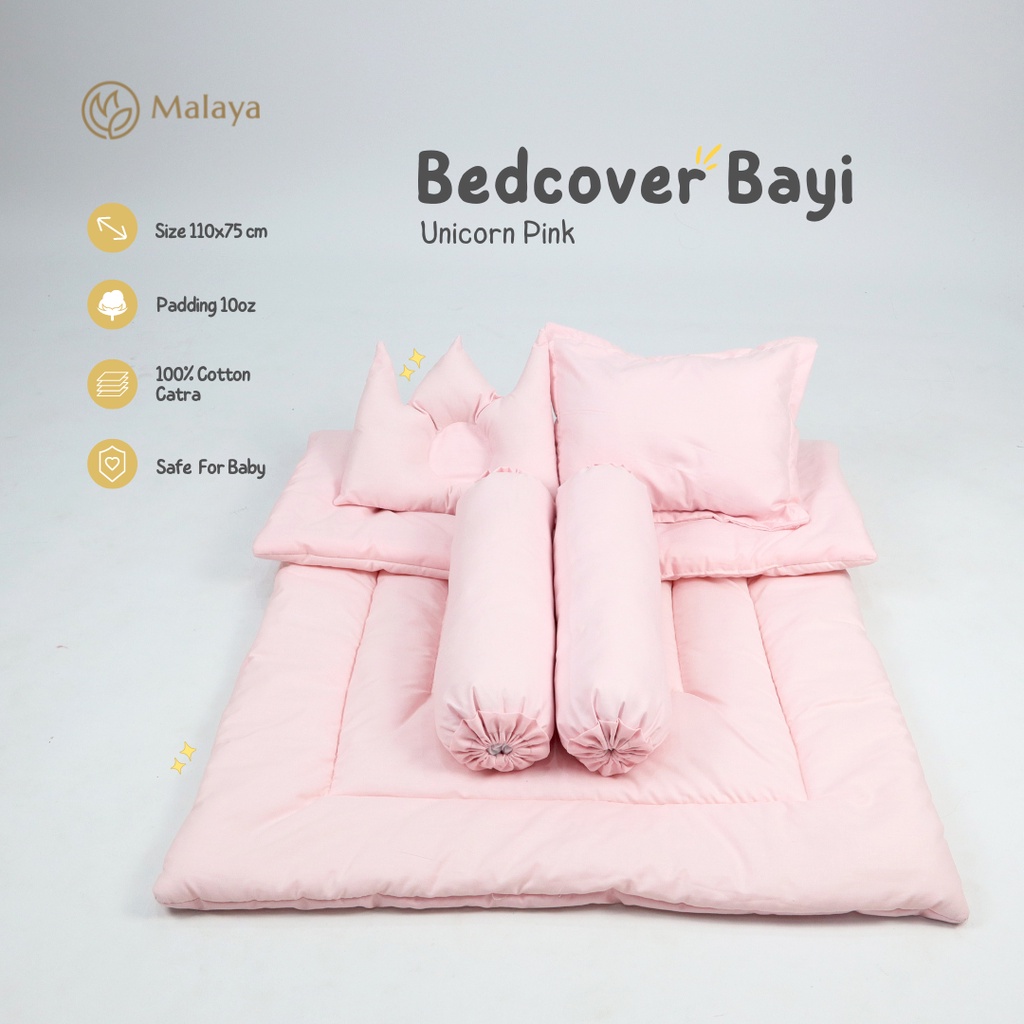 MALAYA - Bedcover Bayi set Bantal dan Guling | Katun Catra