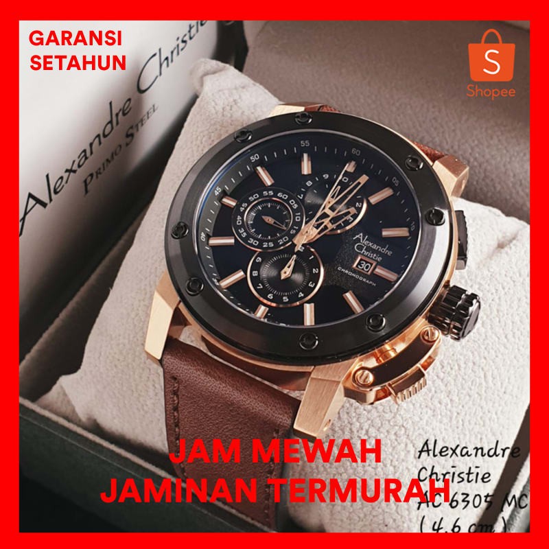 Jam Tangan Pria Merk Alexander Christie Type AC 6305 MC Original