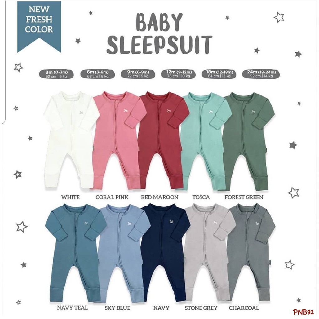 Baju Tidur Bayi Sleepsuit Jumper Piyama Anak Little Palmerhaus 12-24 Bulan