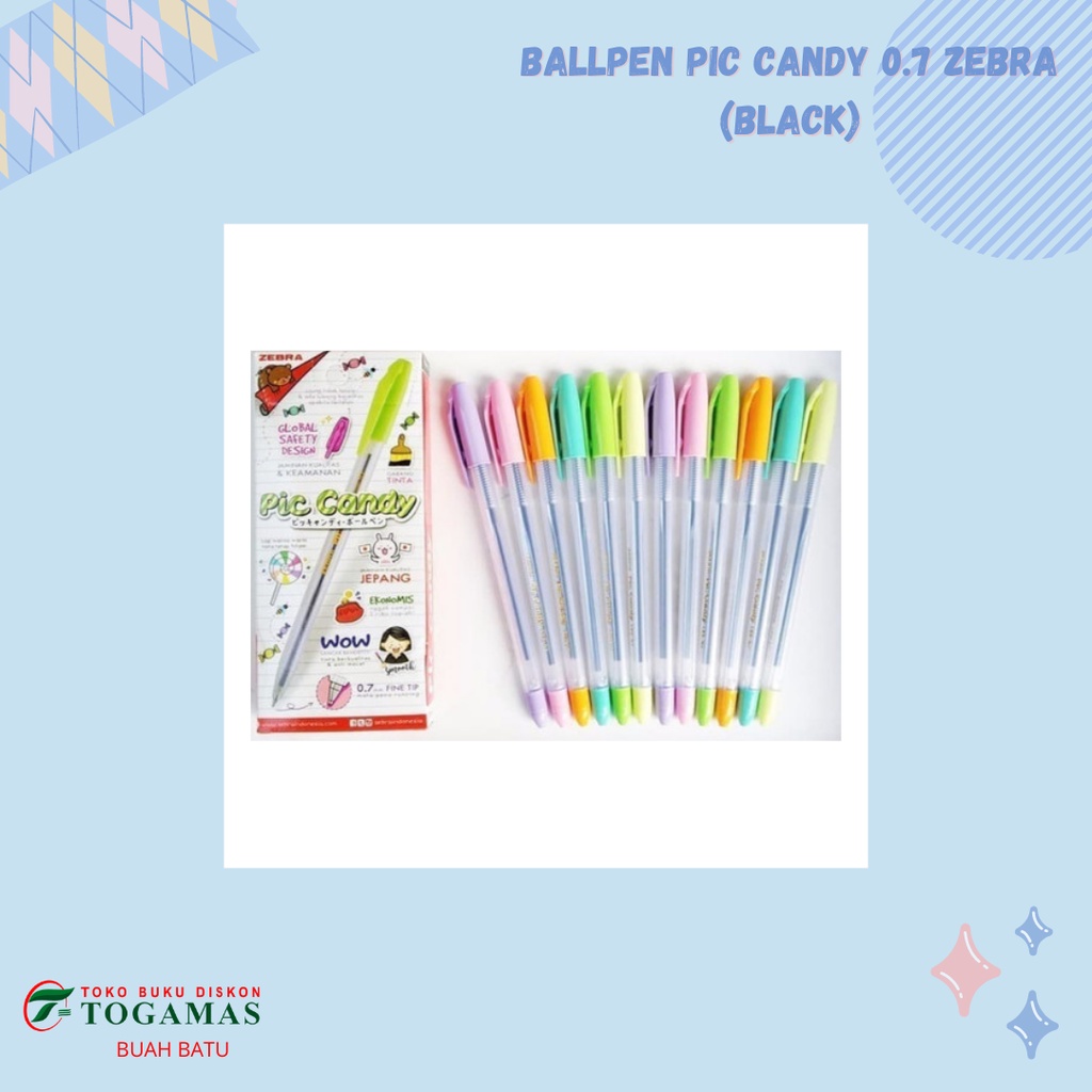 

BALLPEN PIC CANDY 0.7 ZEBRA (BLACK)