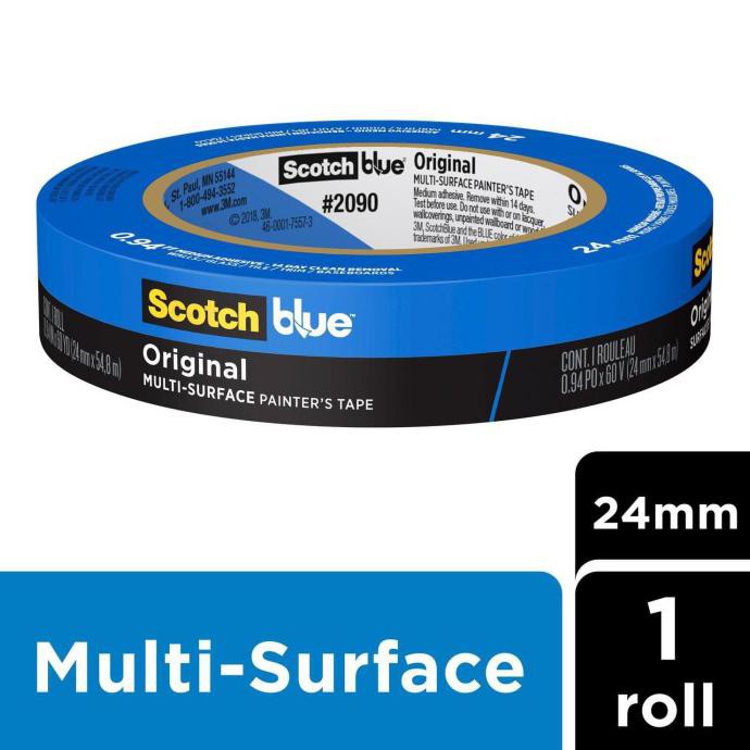 

Ready Oke] 3M Scotch Blue Multi-Surface Painter'S Tape 2090 - 24 Mm X 60 Yd