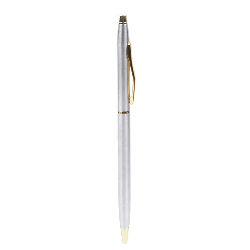

INDORETAIL | 1 Pcs Hot Sale Stainless Steel Batang Berputar Metal Ballpoint Pen Komersial Pulpen