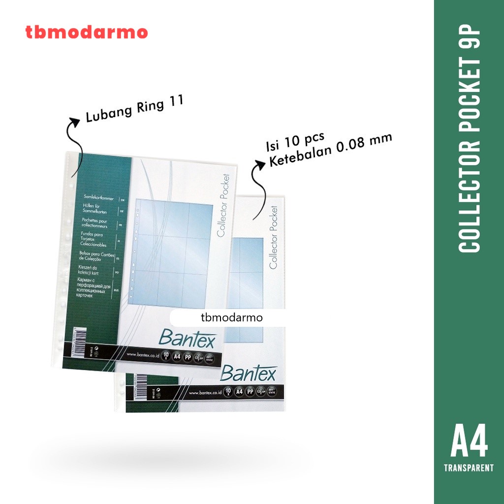

TBMO Bantex Collector Photocard Sleeve 9P Tempat Foto Idol Size A4 10 Lembar 2159 08