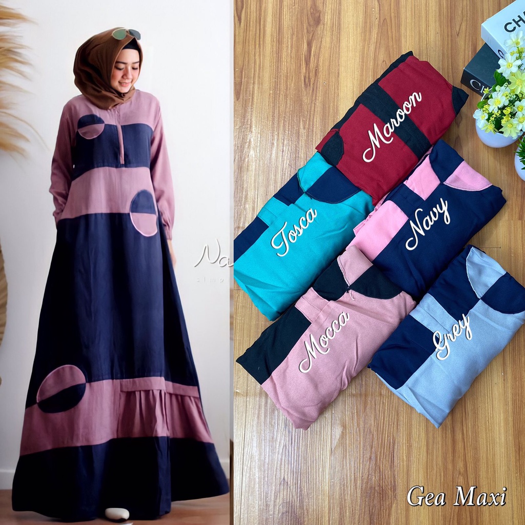 Gamis Moscrepe Polos Jumbo Kombinasi Part 2