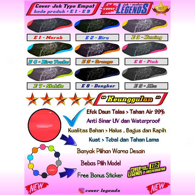 Cover Jok N-MAX Anti Air / Sarung Mantel Jok Motor Modifikasi Custom